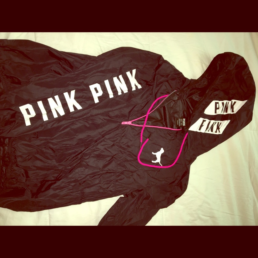 Pink rain coat